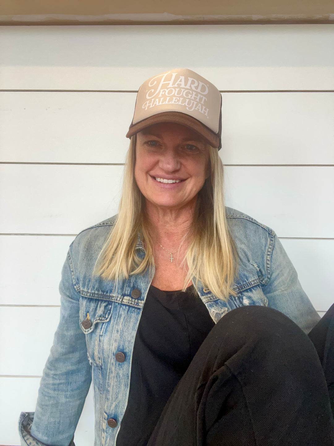 Hard Fought Hallelujah Foam Front High Crown Trucker Hat