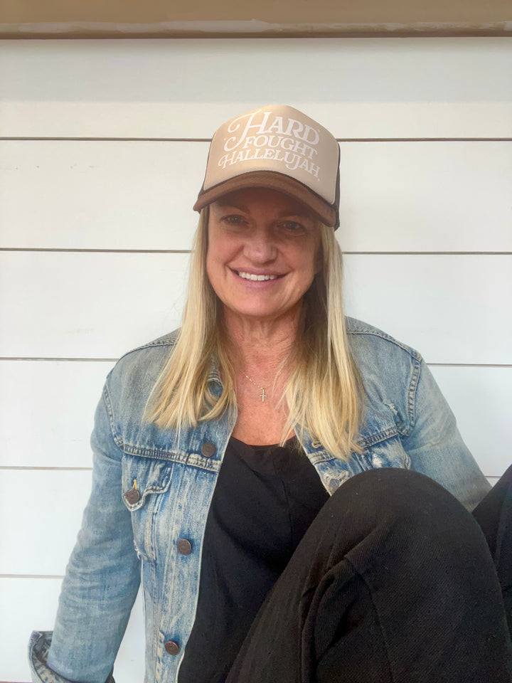 Hard Fought Hallelujah Foam Front High Crown Trucker Hat