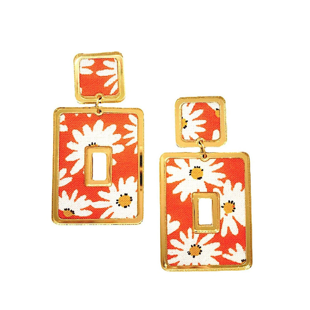 White Daisy Statement Earrings {Bohemian Gemme}