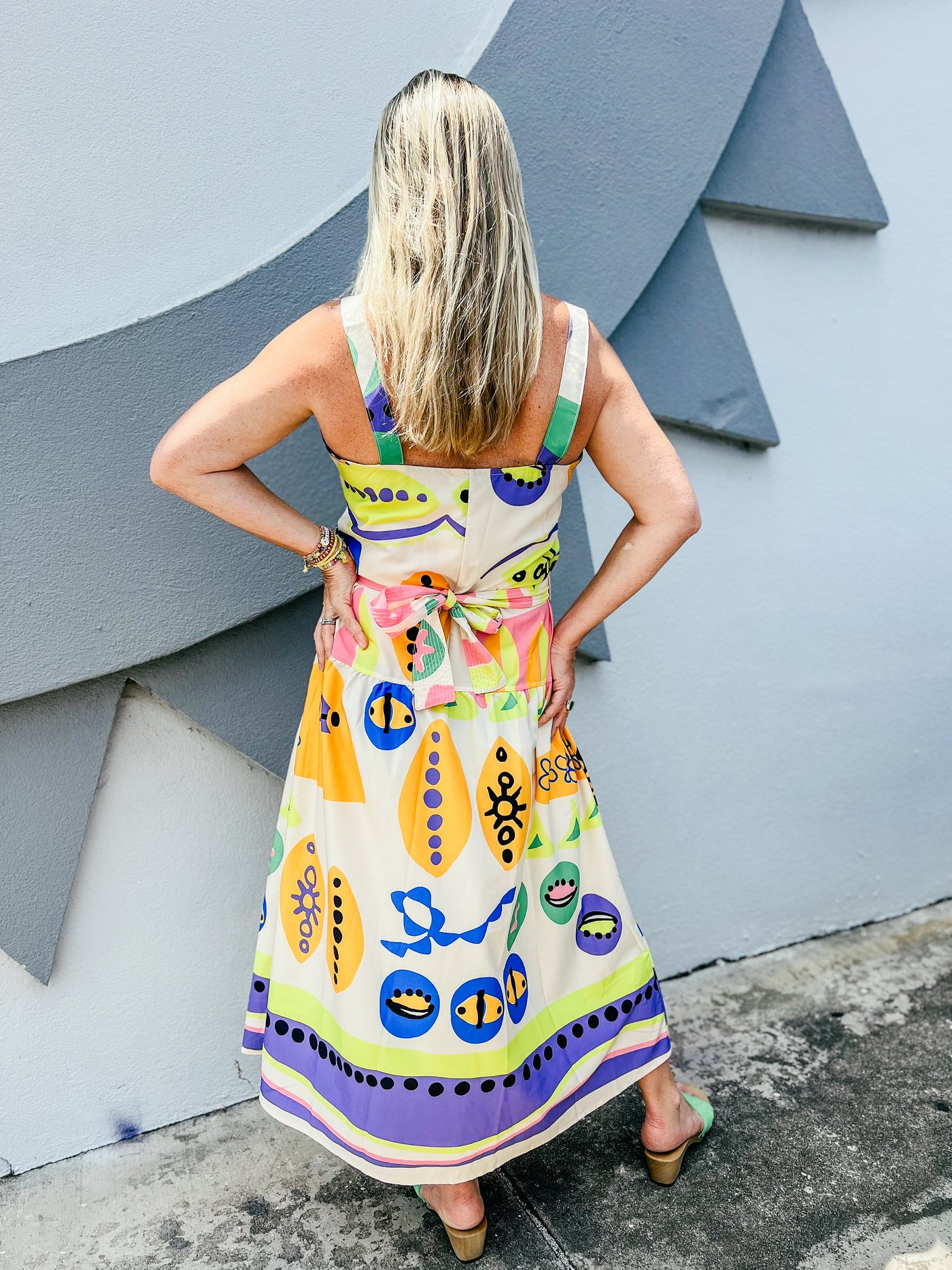 Sunny Escapades Printed Midi Dress