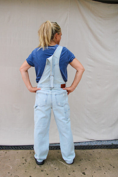 Hidden Jeans Light Wash Classic Baggy Overall