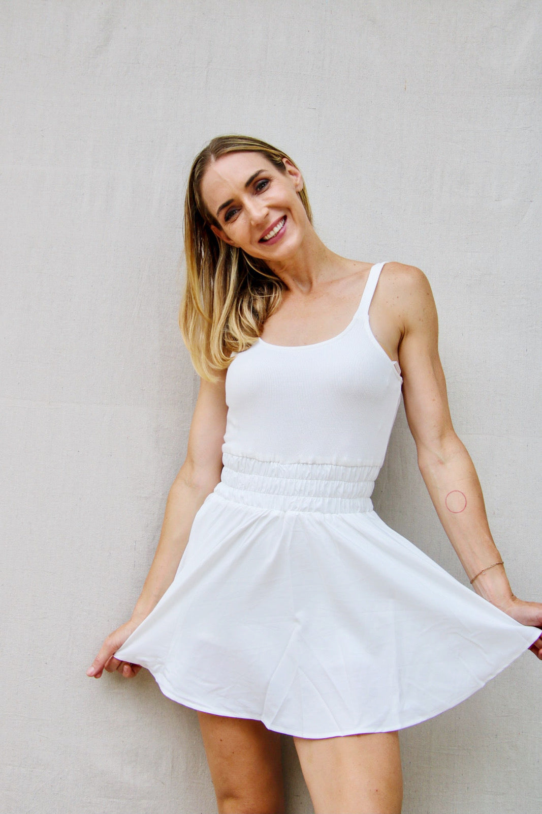 See You On The Court Tennis Dress - White