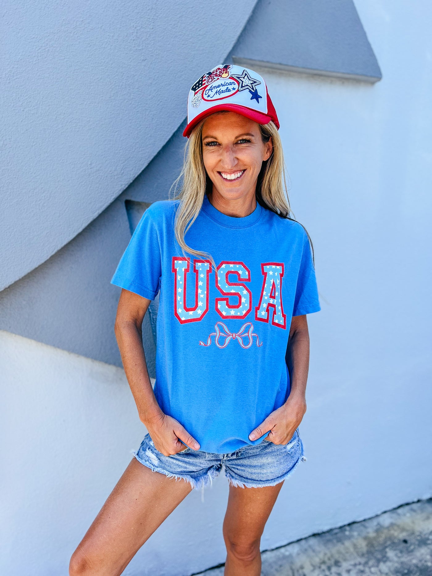 USA Coquette Bow Graphic Tee