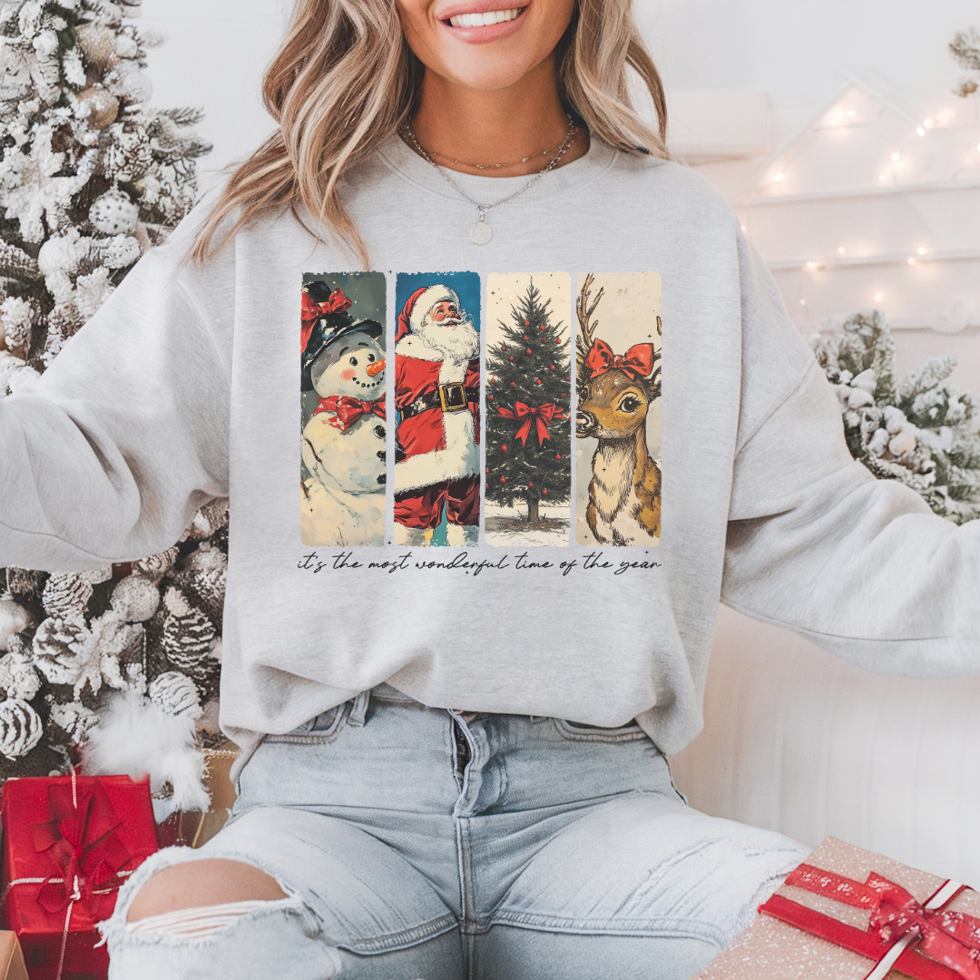 The Most Wonderful Time Of The Year Graphic Sweatshirt- Grey