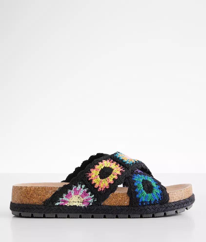 Dirty Laundry Crochet Sandal - Black