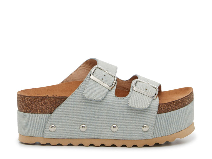 Pueblo Platform Sandal - Light Denim