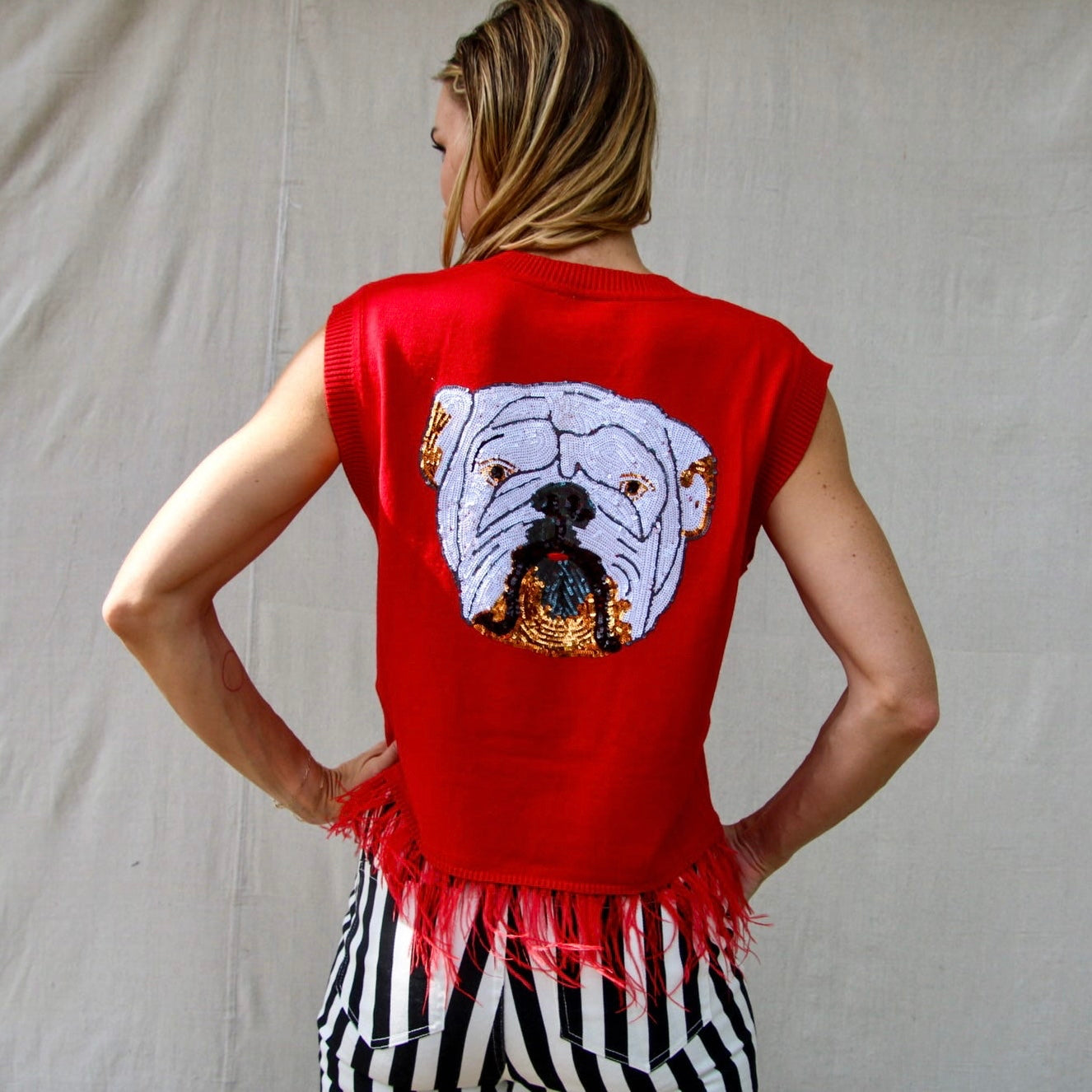 Queen Of Sparkles Glory Glory Feather Tank