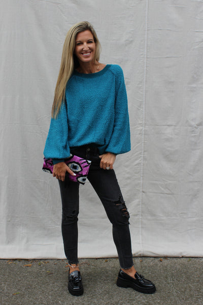 Just A Touch Puff Sleeve Sweater