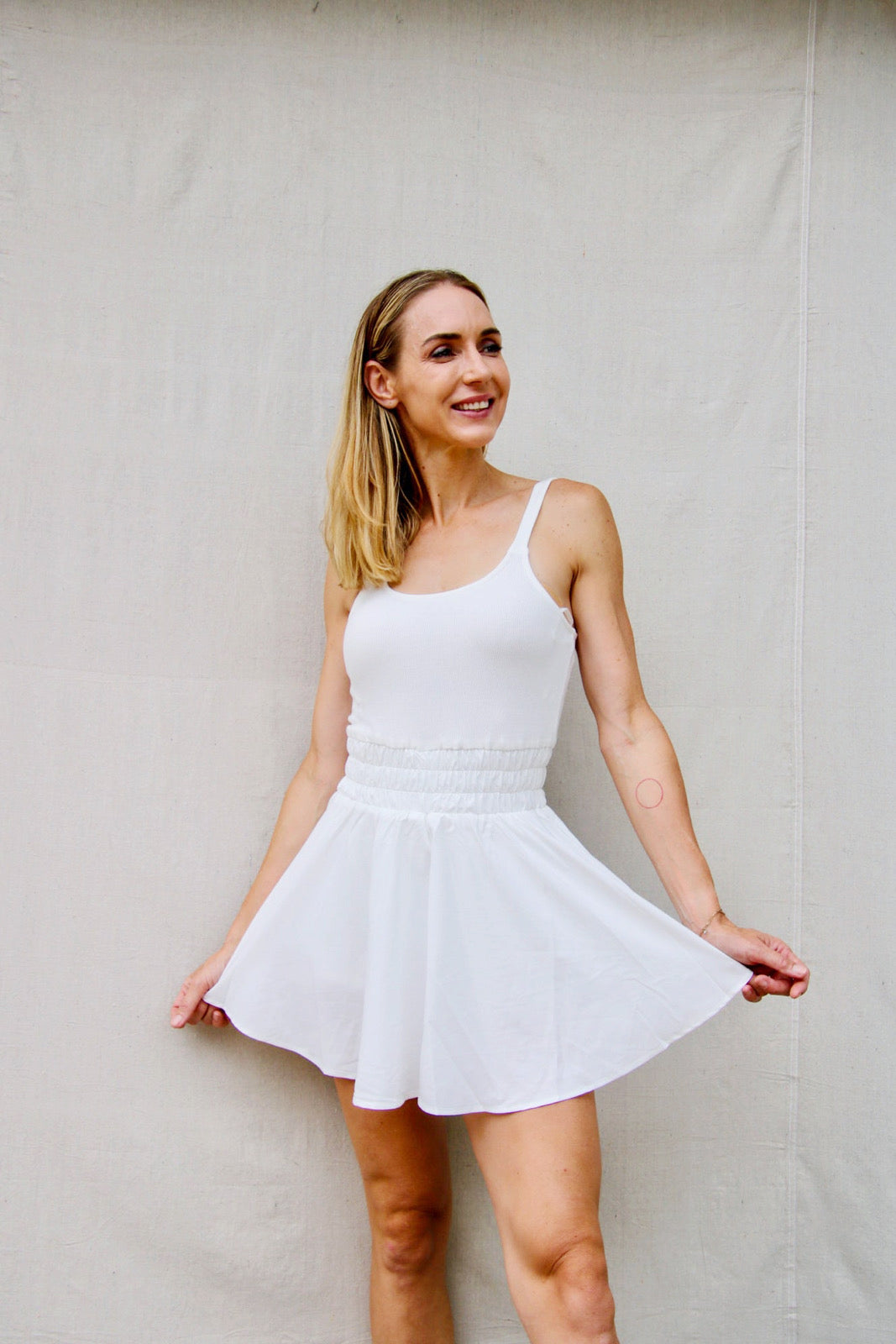 See You On The Court Tennis Dress - White