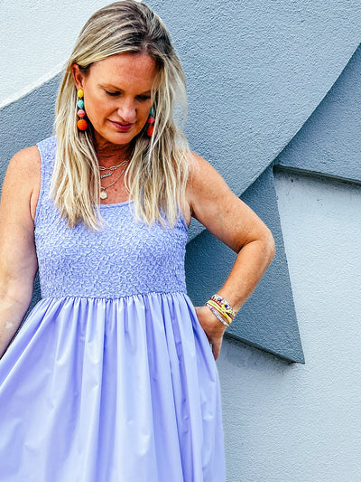 There She Goes Midi Dress - Periwinkle