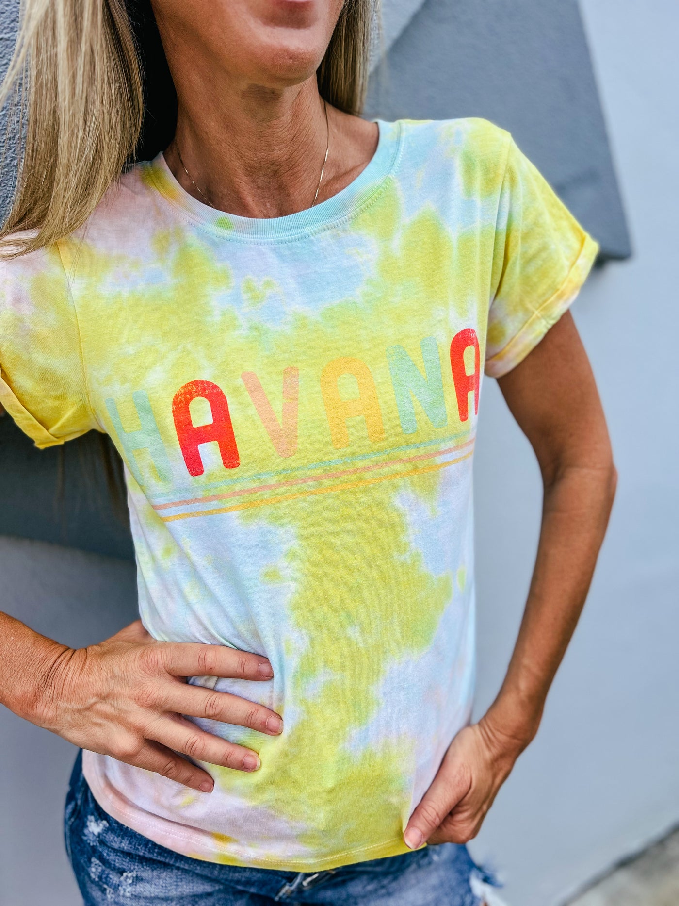 Havana Tie Dye Graphic Tee {Recycled Karma}