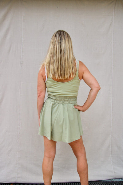 See You On The Court Tennis Dress - Sage