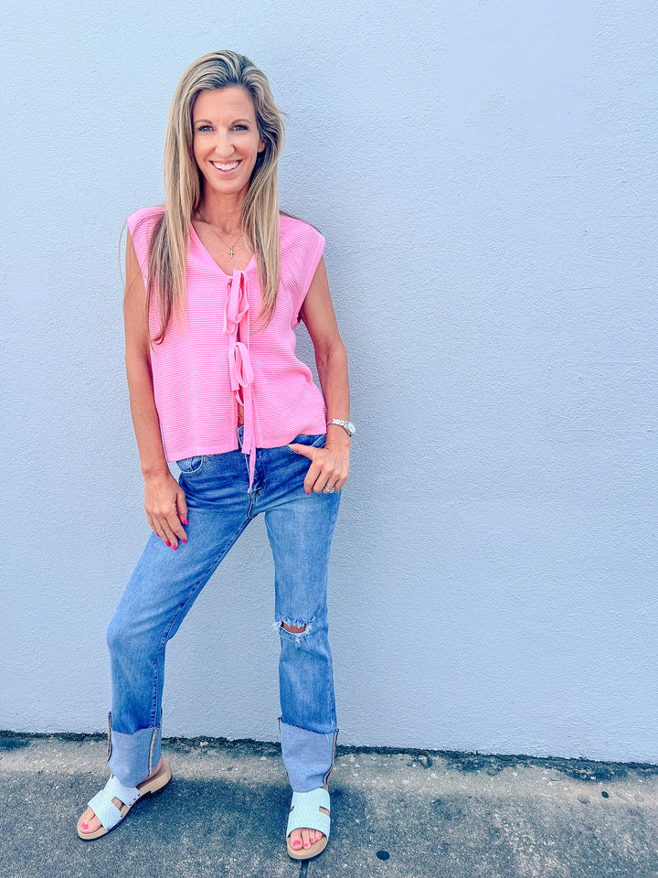 In Love With You Sweater Vest - Bubblegum Pink