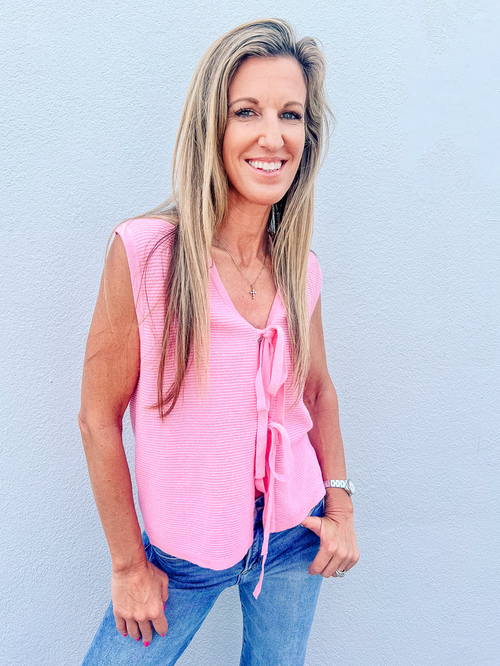 In Love With You Sweater Vest - Bubblegum Pink