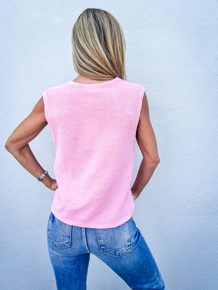 In Love With You Sweater Vest - Bubblegum Pink