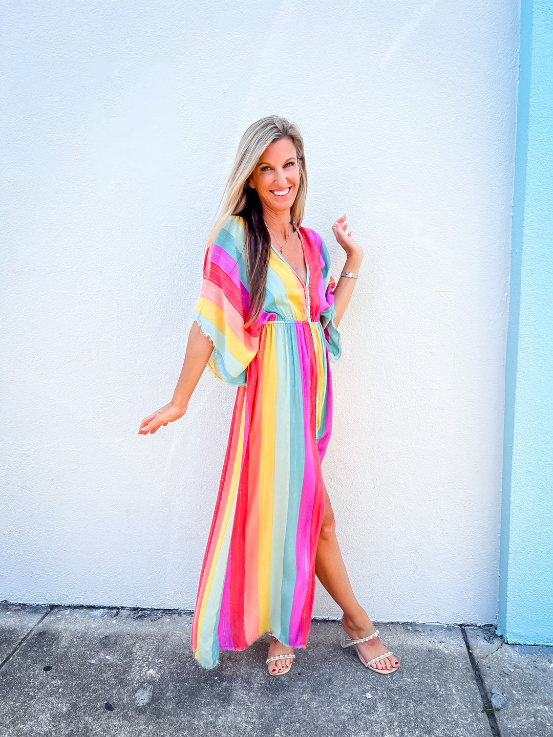 rainbow metallic dress Metallic Rainbow