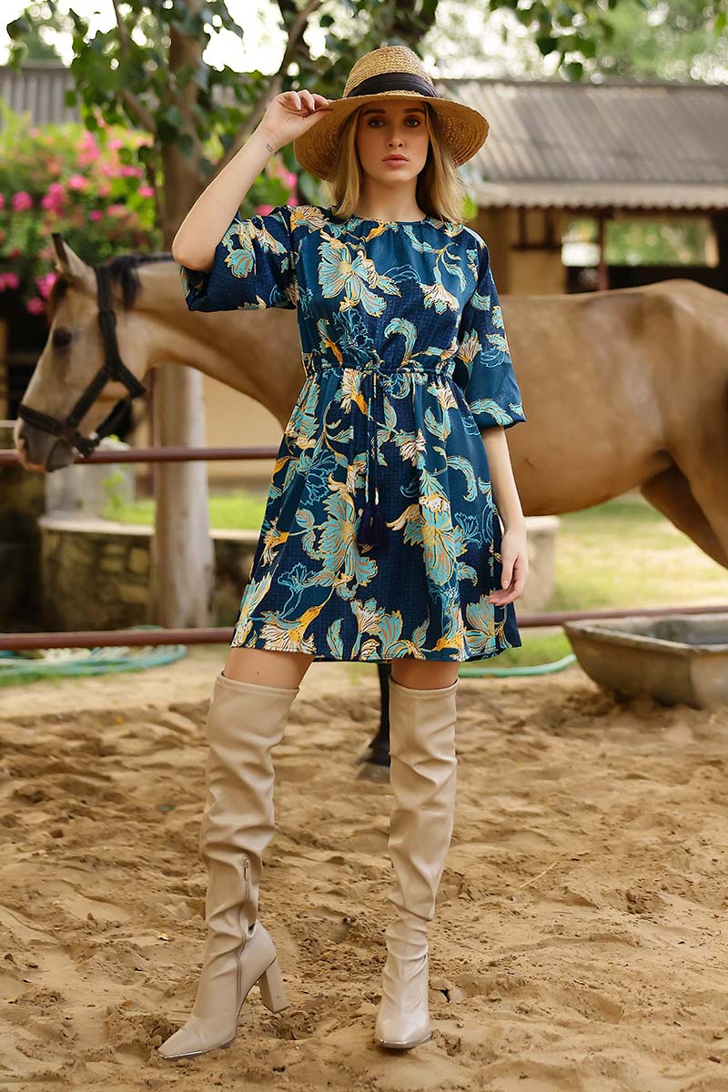 Golden Hour Tassel Tie Back Dress