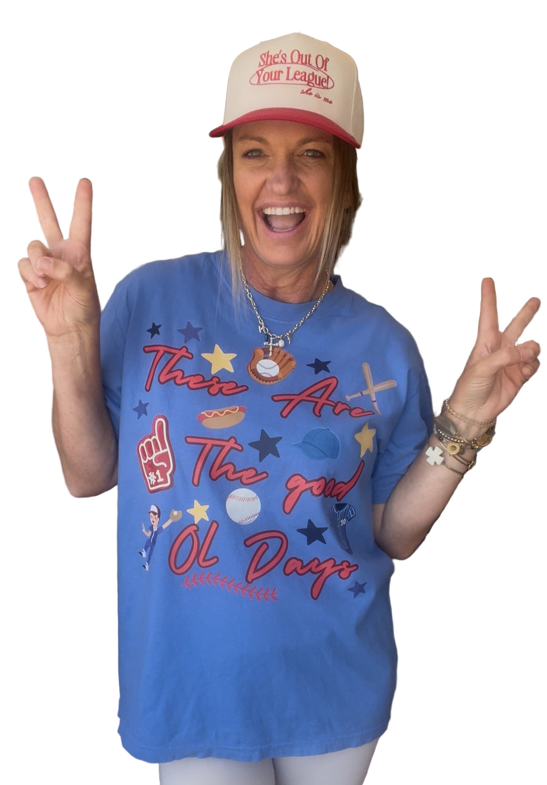 These Are the Good Ol’ Days Baseball Graphic Tee - Mystic Blue