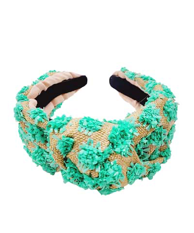 Floral Pattern Straw Headband