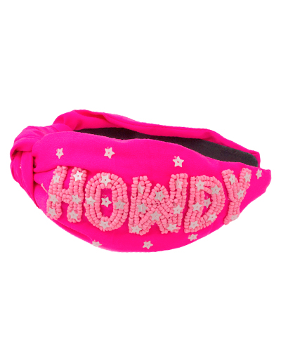 Howdy Knotted Headband - Pink