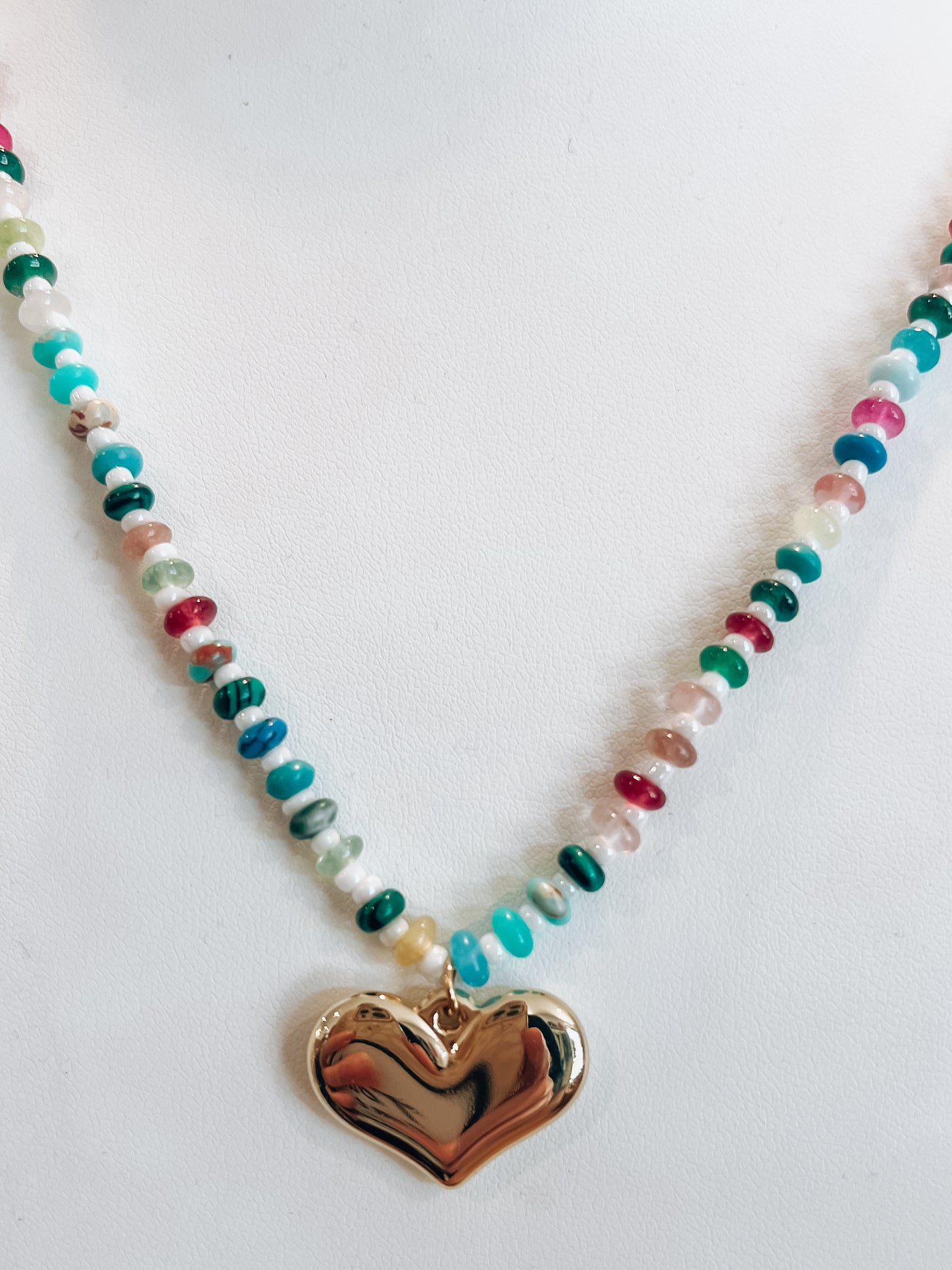 Gemstone Heart Necklace