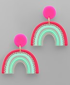 Rainbow Acrylic Earrings