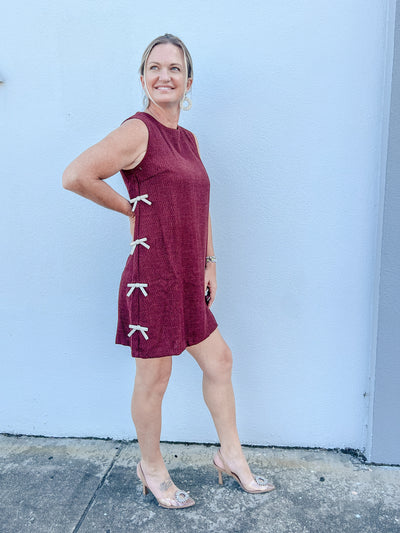 Old Money Mini Dress - Merlot