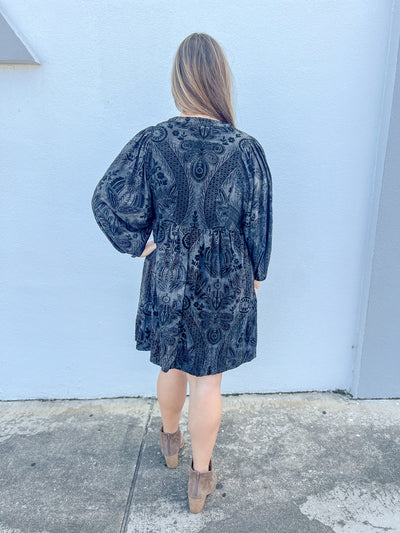 Velvet Crush Jaquard Dress