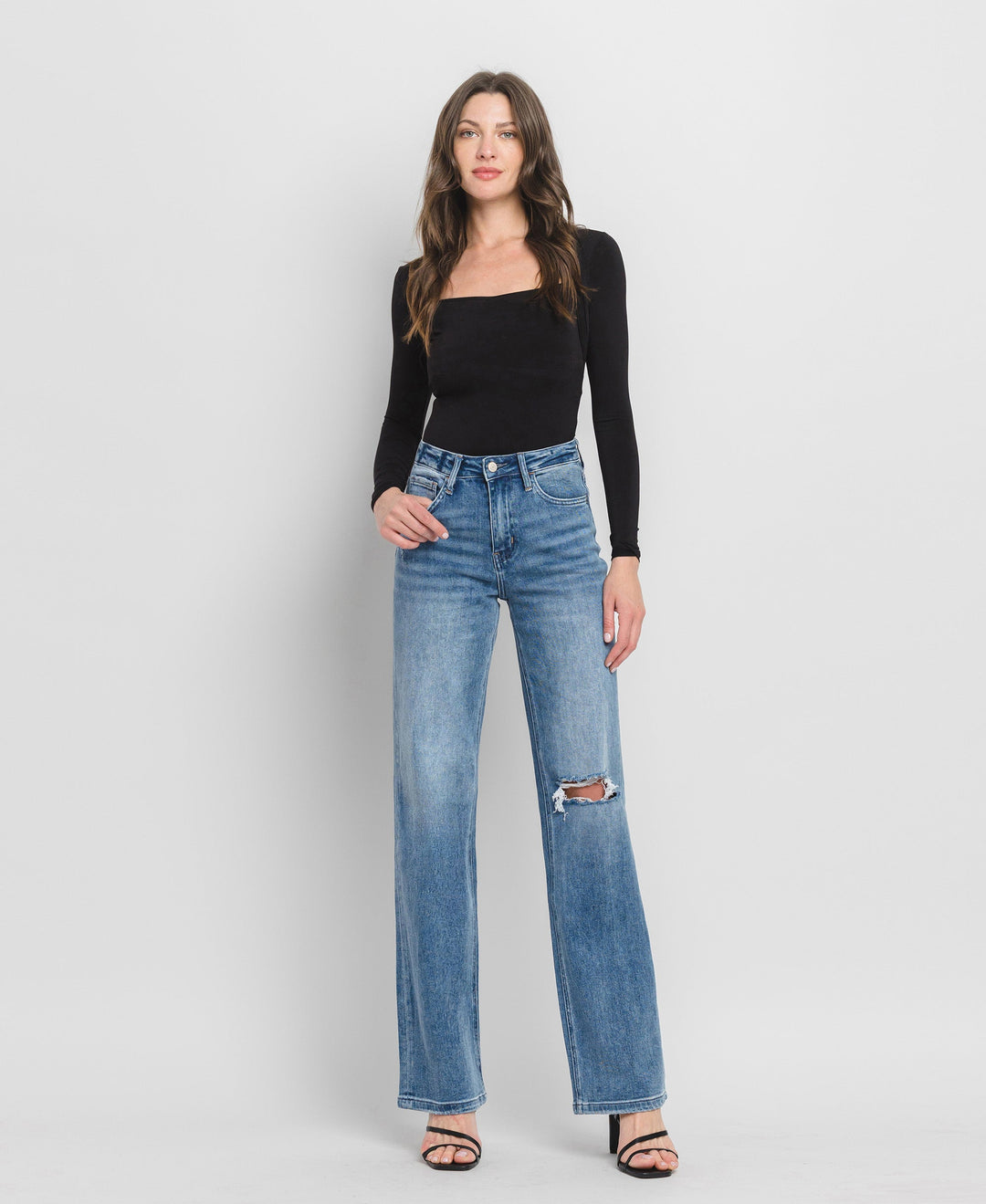 Leslie Super High Rise 90's Vintage Flare Jeans - Vervet