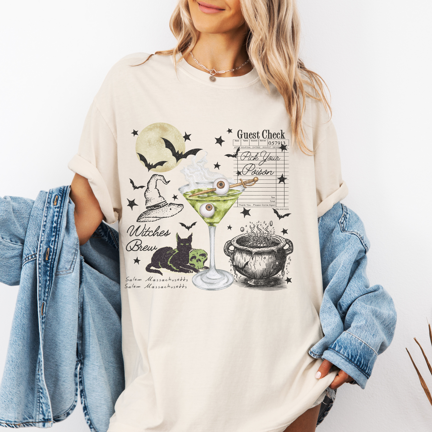 Witches Brew Pick Your Poison  Graphic Tee - Ivory