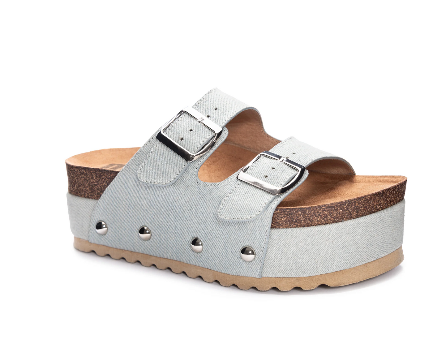 Pueblo Platform Sandal - Light Denim