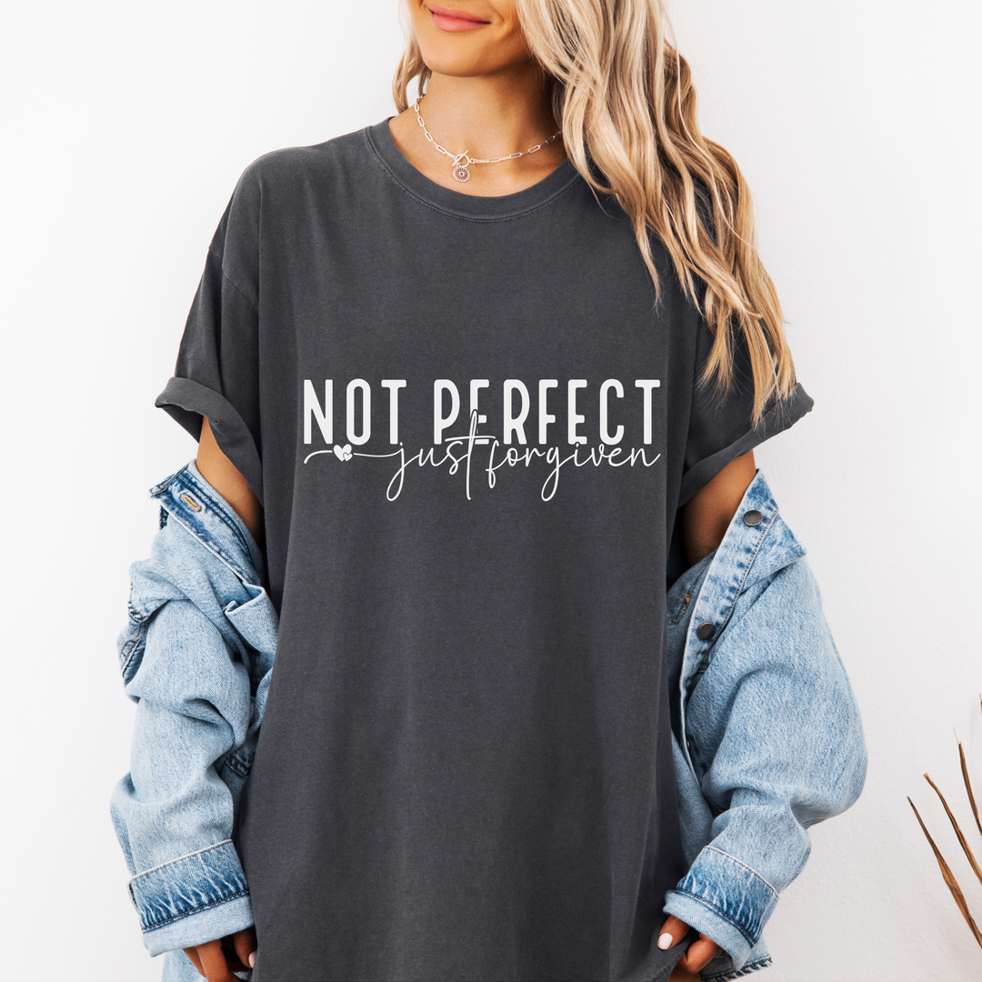 Not Perfect Just Forgiven Graphic Tee - Pepper