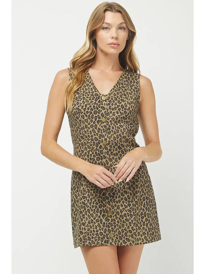 City Safari Leopard Mini Dress