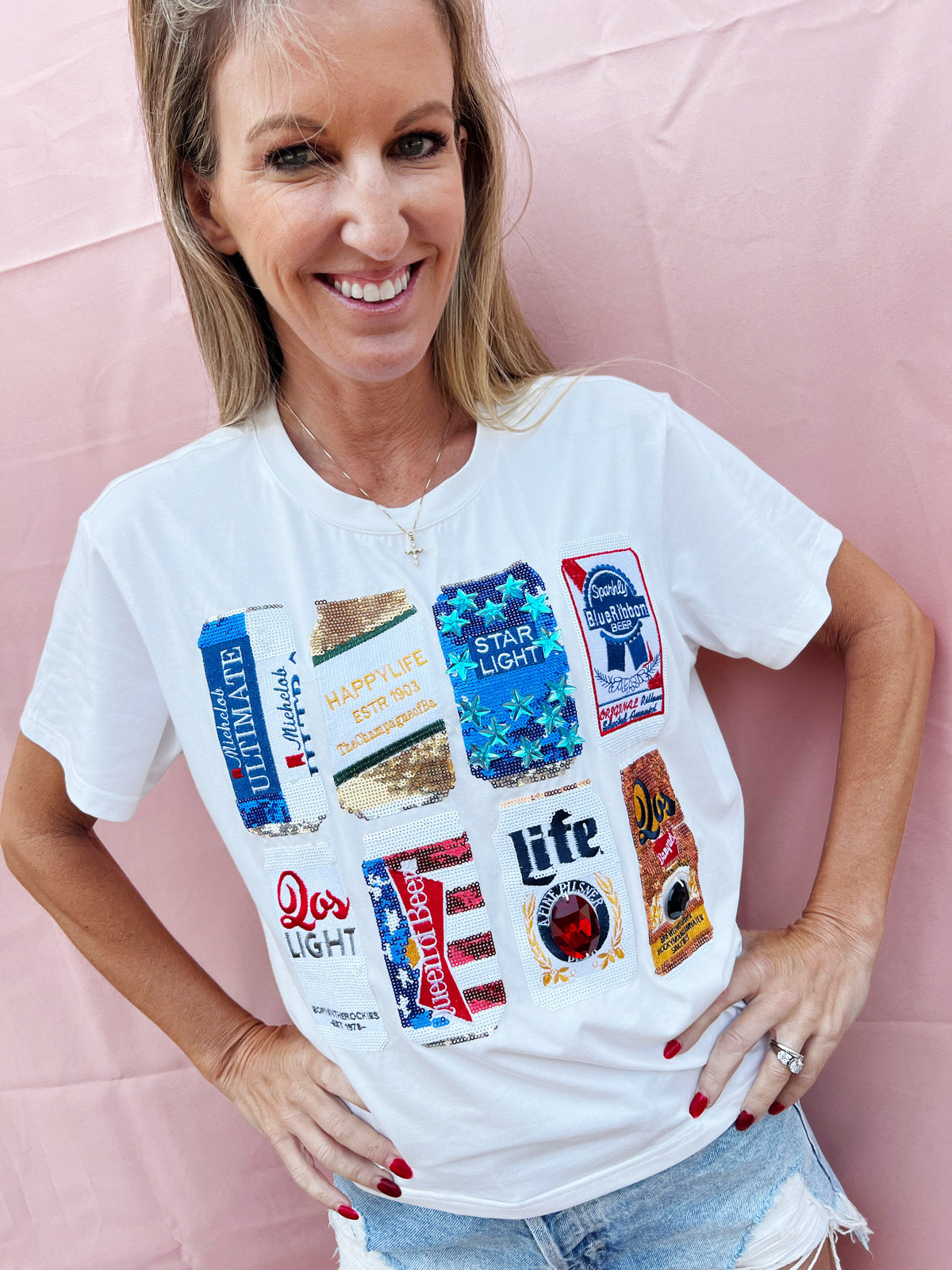 Red, White, And Beer Tee {Queen Of Sparkles}