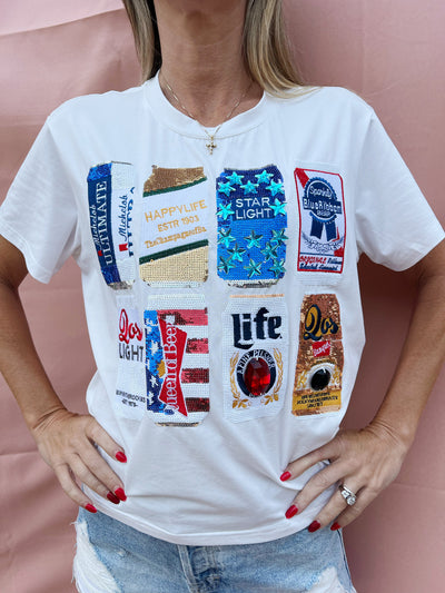 Red, White, And Beer Tee {Queen Of Sparkles}