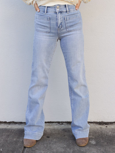 Bang On Blue - Super High Rise 90's Vintage Flare Jeans