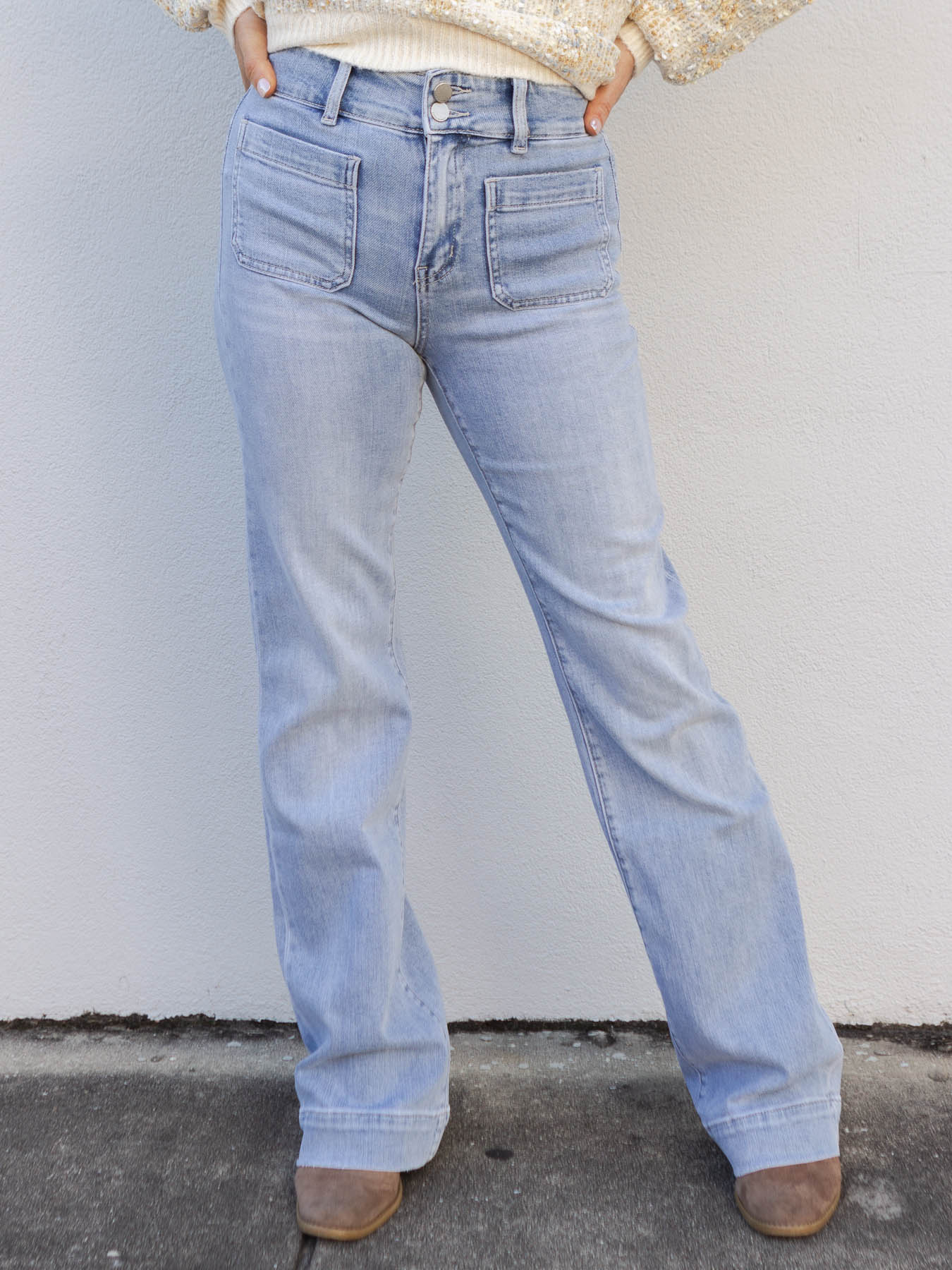 Bang On Blue - Super High Rise 90's Vintage Flare Jeans