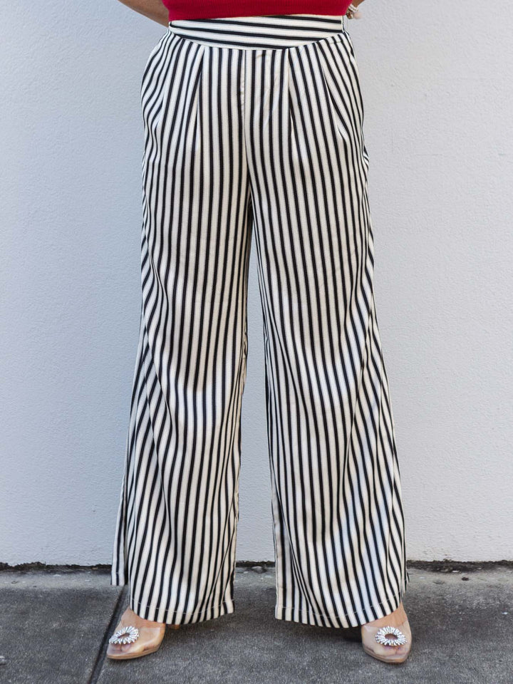 Gone Again Striped Straight Leg Pants