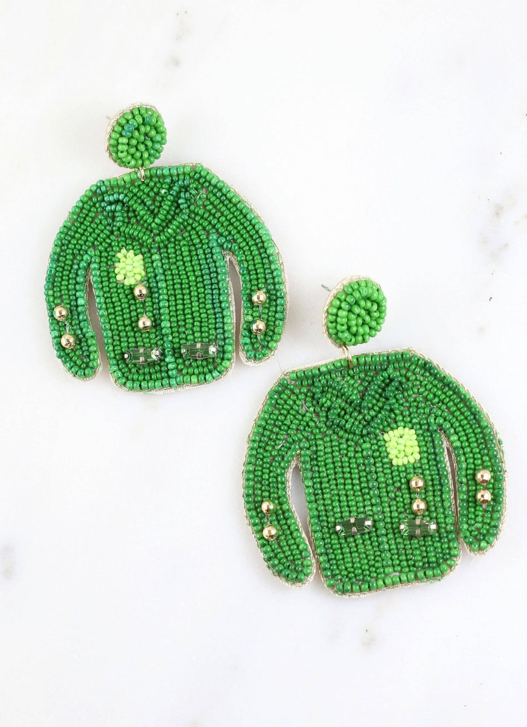 Augusta Golf Jacket Earring Green