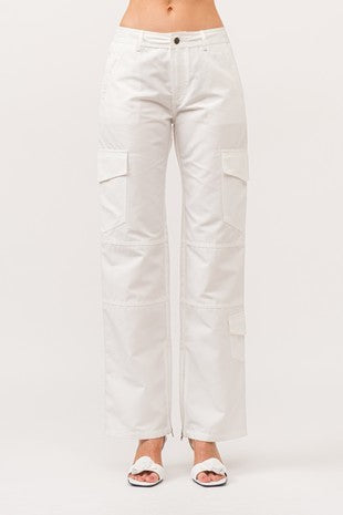 Mindy Utility Cargo Pants - Off White