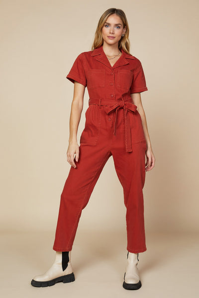 Kendall Utility Jumpsuit - Rust