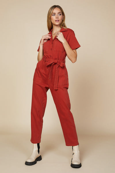 Kendall Utility Jumpsuit - Rust