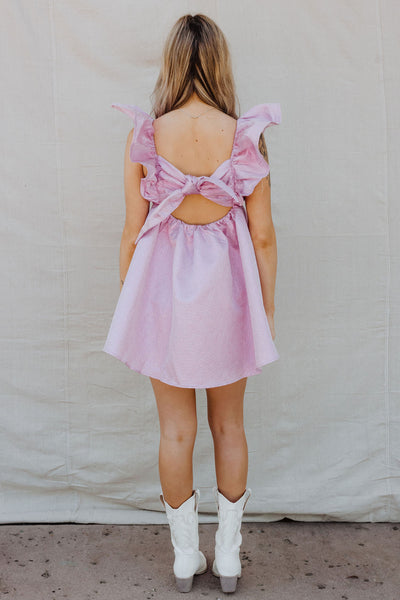 Penny Ruffle Sleeve Mini Dress - Lilac {Buddy Love}