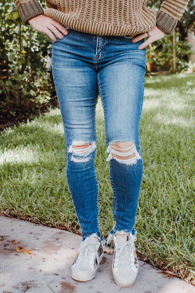 Romantic Child High Rise Ankle Skinny Jean {Flying Monkey}