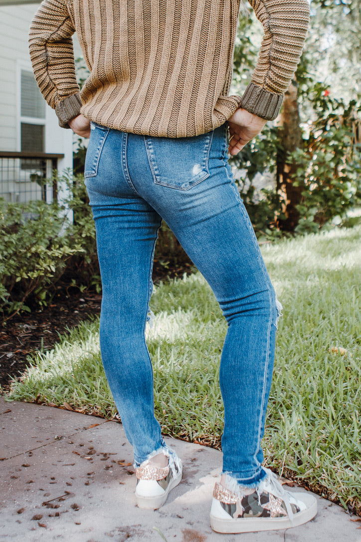 Romantic Child High Rise Ankle Skinny Jean {Flying Monkey}