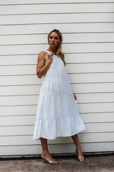 {Velvet Heart} Zariah Light Angel Halter Midi Dress