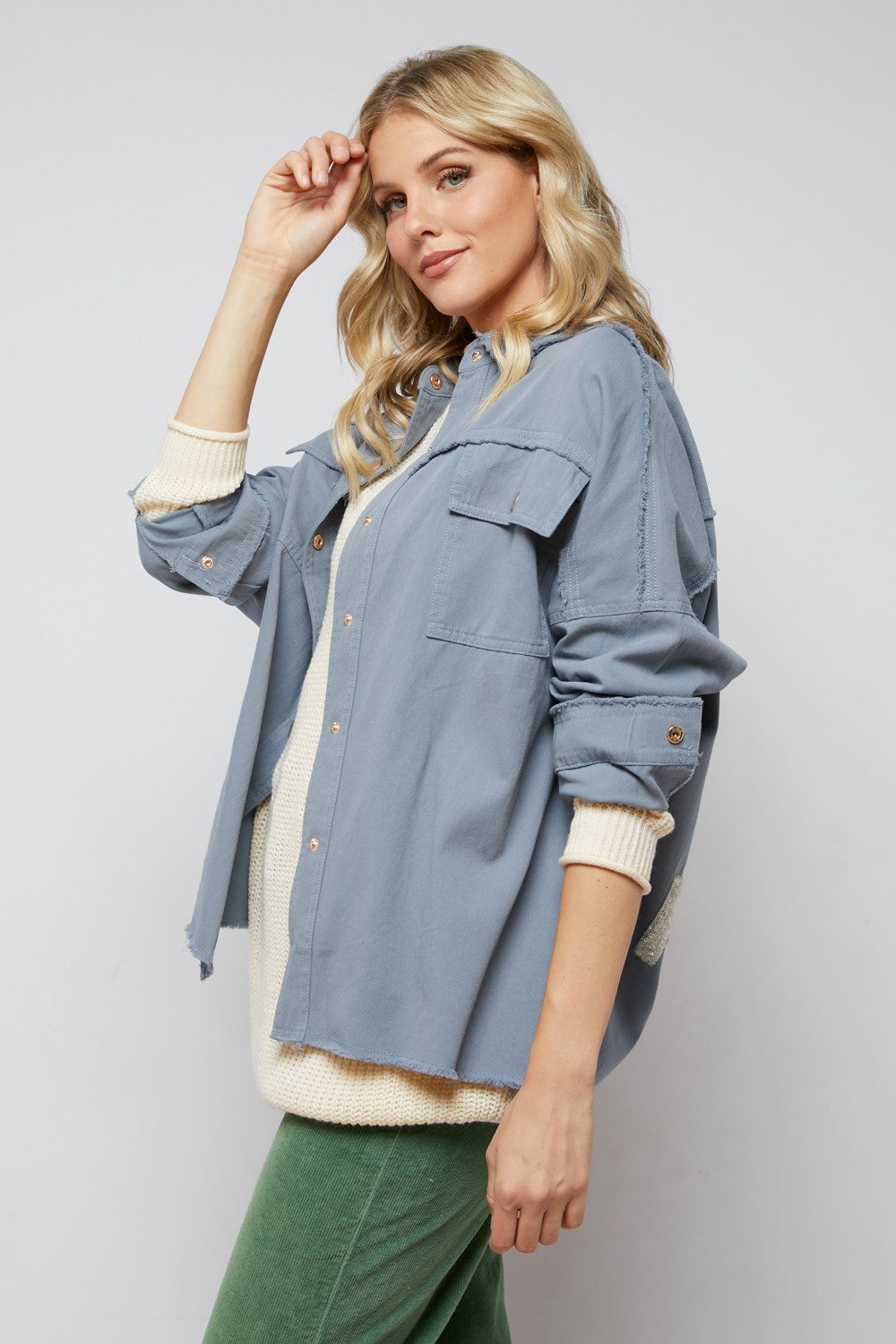 I Love Rock & Roll Button Down Sequin Shacket