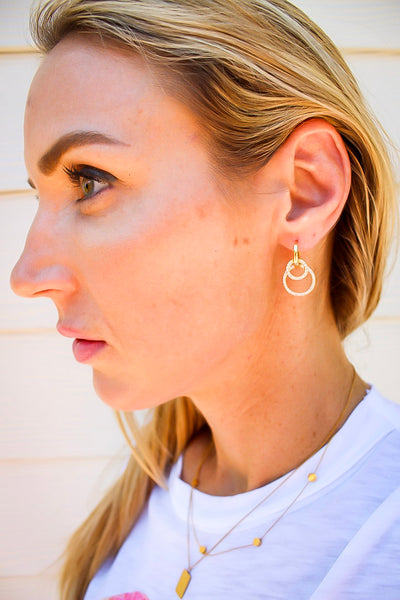 Scarlett Gold Huggie Earrings {Kristalize Jewelry}