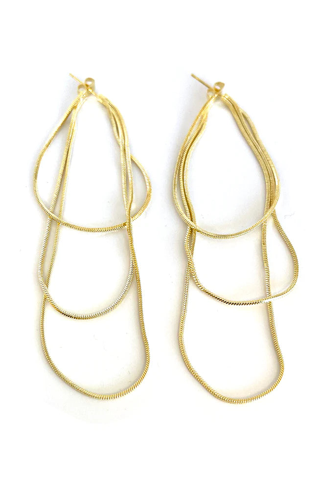 Tiered Snake Chain Earrings {Kristalize Jewelry}