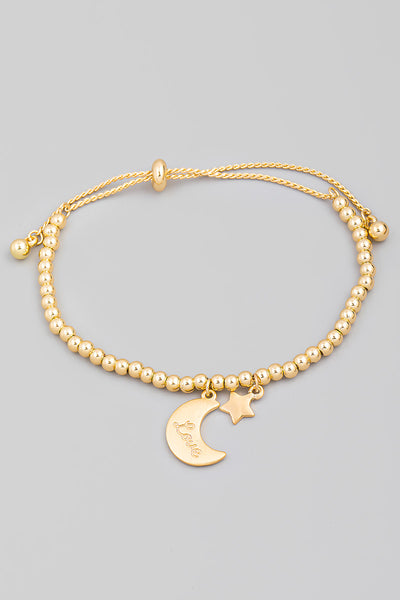 Love Moon Adjustable Chain Bracelet